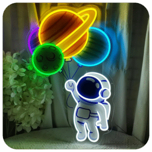 Astronaut Neon Art