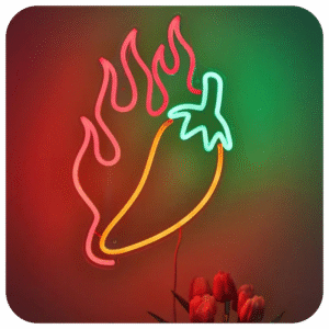Chili Pepper Flame LED Neon Sign