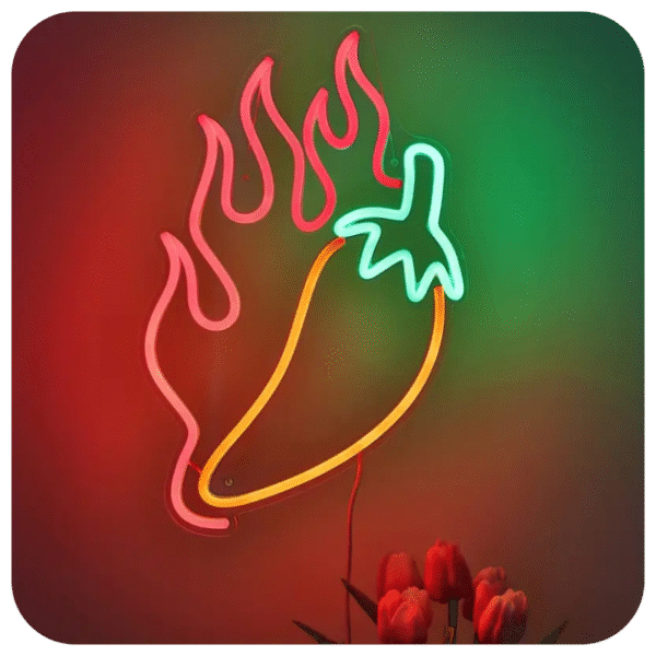Chili Pepper Flame LED Neon Sign