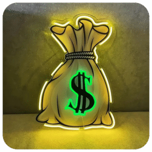 Wall Decor For Money Bag Neon Sign Light