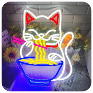 Lucky Cat Ramen LED Neon Sign