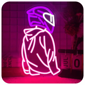 Motorcycle Helmet Neon Sign