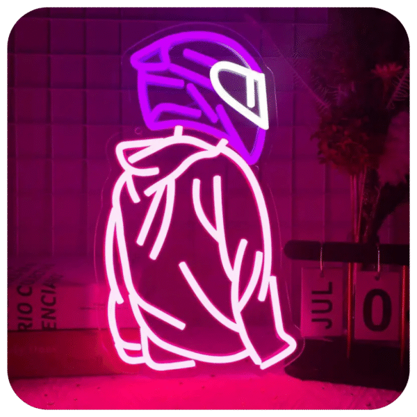 Motorcycle Helmet Neon Sign