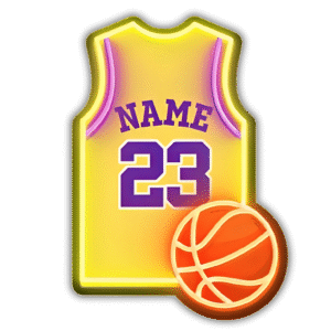 Basketball Jersey Neon Sign – Personalized LED Wall Light