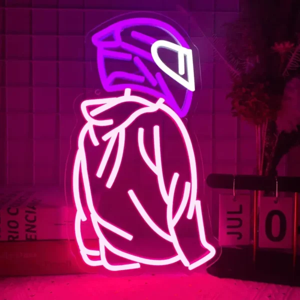Motorcycle Helmet Neon Sign - Image 3